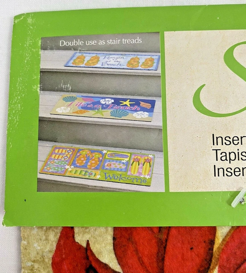 Sassafras Switch Mat Insert, Stair/Tread Christmas Bells Pattern, 22"W x 10"H  - Image 2 of 4