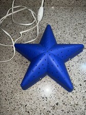 Vintage Ikea Smila Stjarna Star Wall Hanging Night Glow Light Lamp Blue 10"