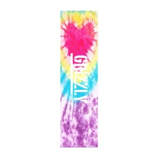 Grizzly Grip Skateboard Griptape Tie Dye Stamp Heart 9" x 33" Sheet