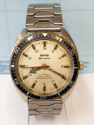ORIGINAL HMT SPORTSTAR 17 JEWELS WINDING 030584 INDIA MEN'S FULL WORKING VINTAGE