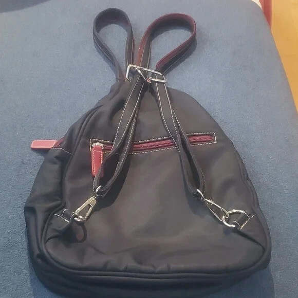 Black Triangular Convertible Backpack Crossbody B… - image 2