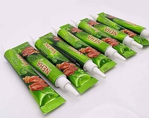 Neha Herbal Instant Dark Red Henna Mehendi pack of 10 pieces | eBay