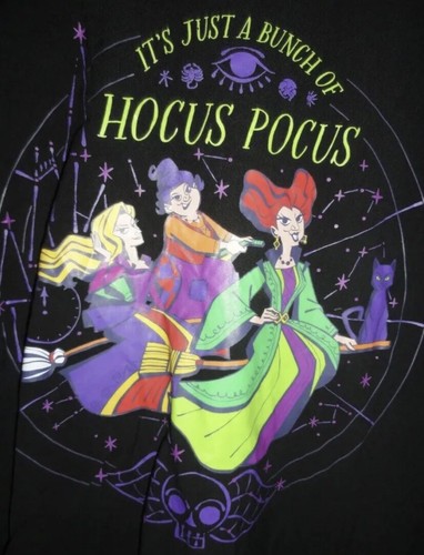Hocus Pocus Shirt vorne zum Binden von Her Universe Disney bestickt Katze 3 X Large neu mit Etikett