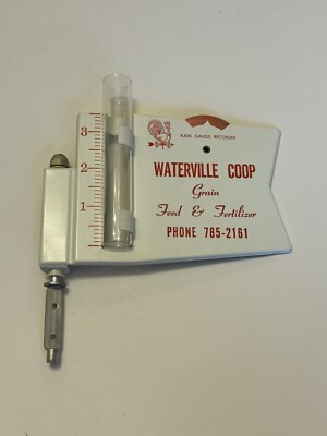 Waterville  CO-OP ELEVATOR CO. ADVERTISING RAIN GAUGE
