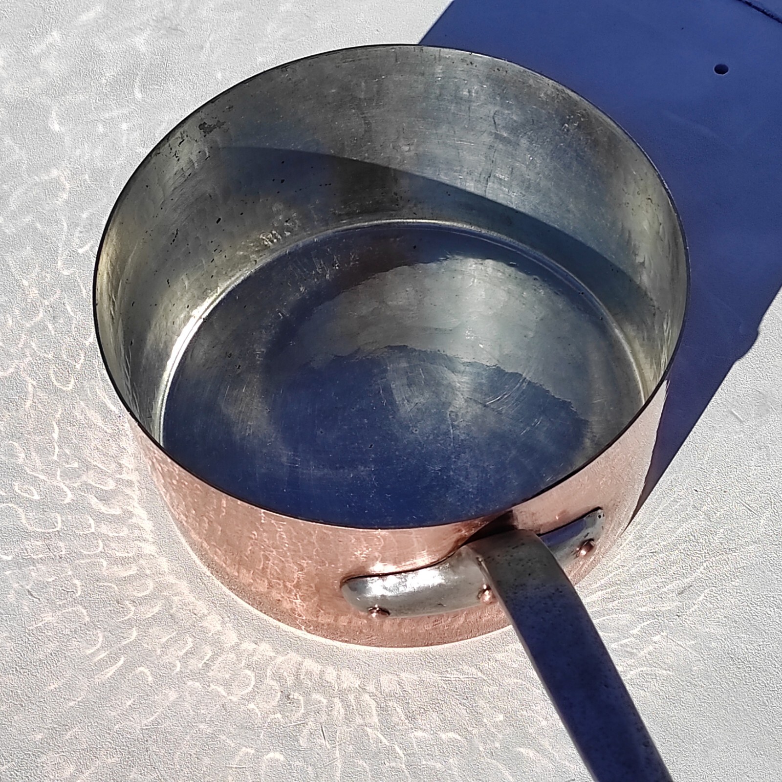 Vintage 10.4inch French Copper Saucepan Made in France Mint Tin 1.52mm