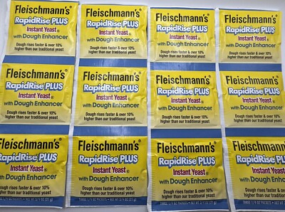 Fleischmann Rapid Rise Instant Yeast - 4 STRIPS  (12 Packs)