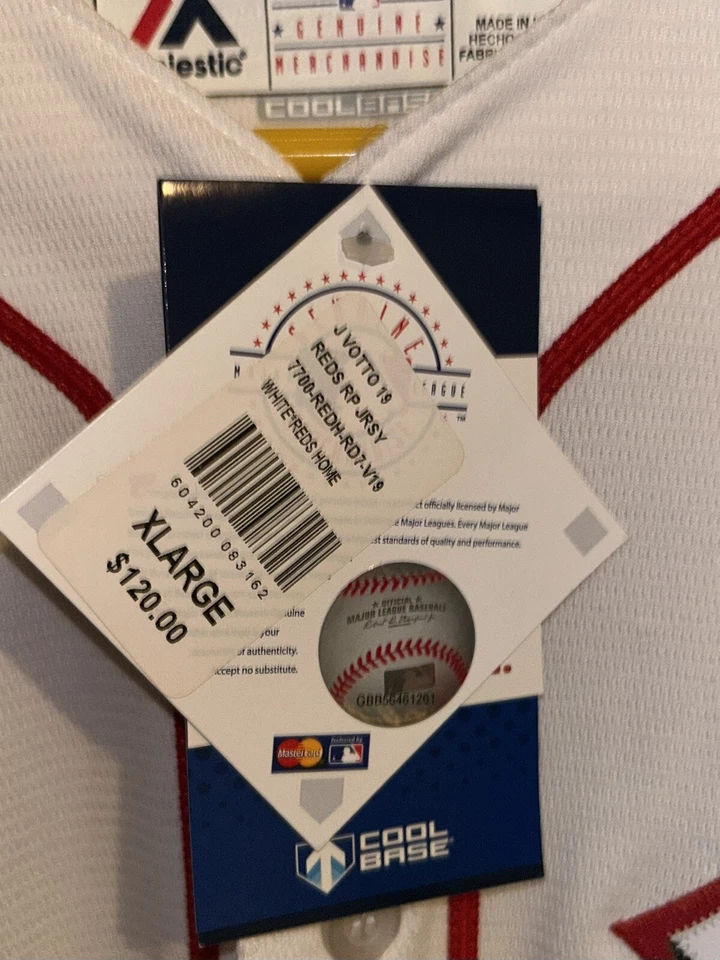 JOEY VOTTO, #19 "NL MVP AUTOGRAPHED CINCINNATTI REDS AUTHENTIC MLB HOME JERSEY - Image 3 of 4