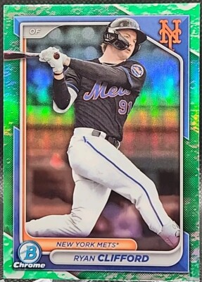 Ryan Clifford 2024 Bowman Chrome #BCP-1 Lunar Glow Refractor *Buy 2 Get 1