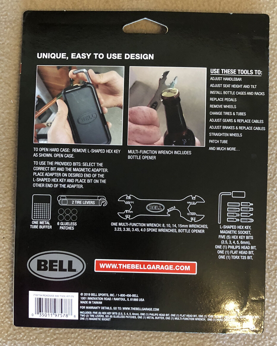 Bell Sports Roadside 600 Compact Bike Tool Kit- New