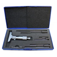 0-6'' Depth Micrometer Set Hardened Toolmaker Milling Range GRAD .001''