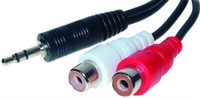 Y Adapter Kabel 2X Cinch Buchse Auf Klinke Stecker 0,2M