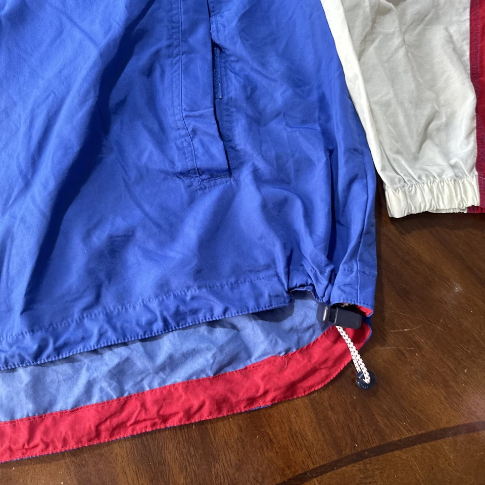Chaqueta Anorak Vintage Tommy Hilfiger Roja Blanca + Azul Grande Foto 2 de 4