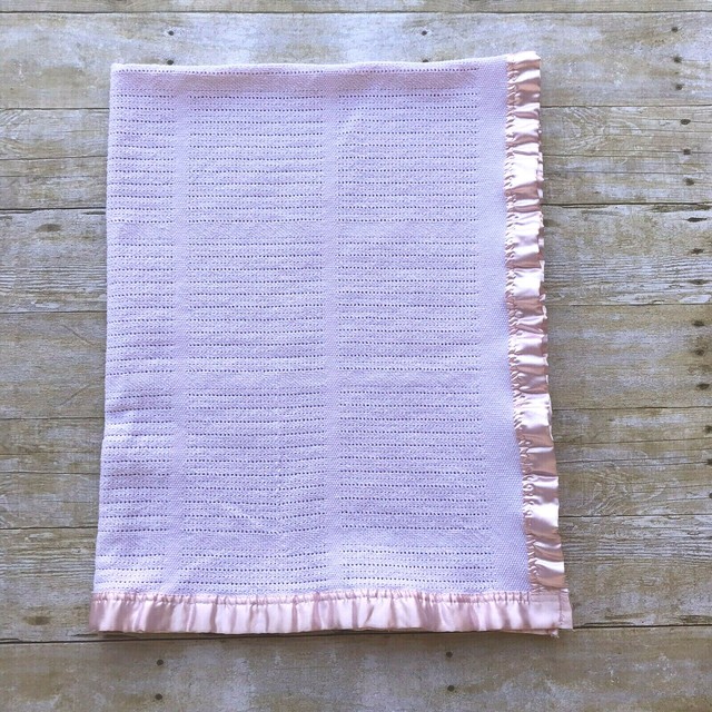 pink cellular baby blanket
