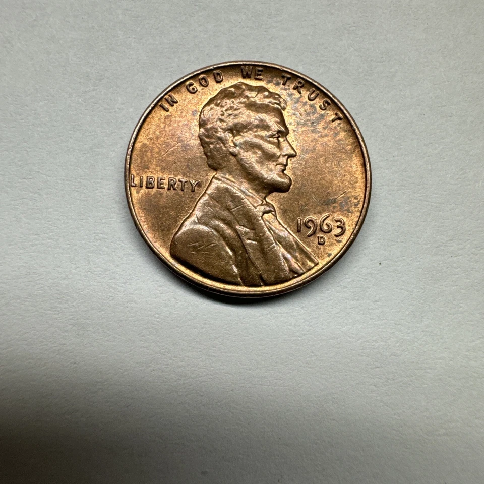 1963 D Lincoln Memorial penny Beautiful Very Pronounced Coin RD Collector Cent! - Image 2 of 4