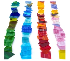 Mosaic Tiles Stained Glass Scraps Cathedral Irregular Pieces Assorted DIY Crafts