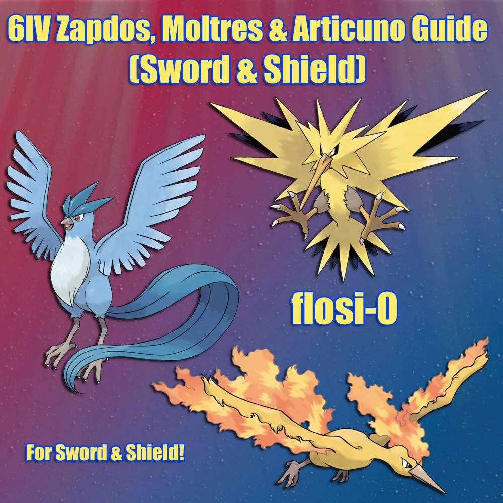 Pokemon Sword and Shield Ultra Shiny Moltres 6IV-EV Trained