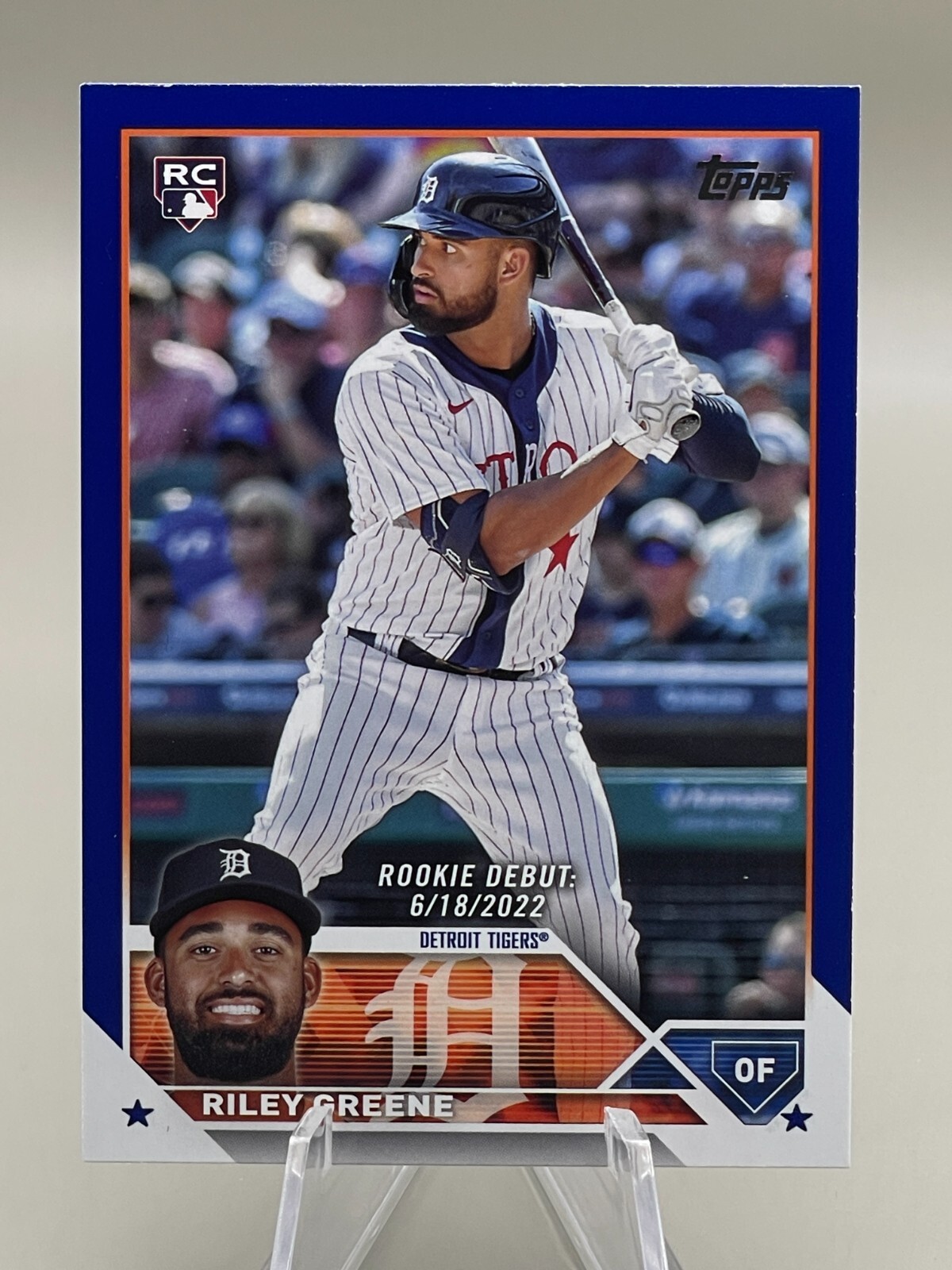 2023 Topps Update Riley Greene #US298 Royal Blue Rookie Debut RC Detroit Tigers