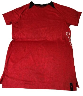 Spyder Active Red T-Shirt Athletic Training Gym Tee