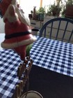 2 Vintage Blowmold Flower Picks. Santa And Snowman — photo 9