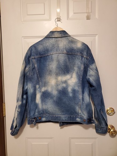 Vtg Distressed Rancher Cowboy Western DC Dee Cee Denim Blue Jean Jacket Sz 46 LG - Picture 2 of 9