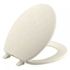 KOHLER Toilet Seat Round Closed Front QuickRelease Hinges Plastic Almond Durable