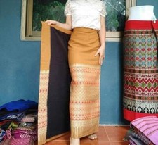 Free size finished Wrap Skirt,Thai dress, Myanmar skirt,Tai dress, Burmese dress
