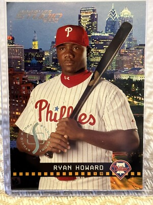 Ryan Howard Rookie 2004 Donruss Studio Ryan Howard Rookie Card RC #154-STUDIO PROOF-18/100 ...