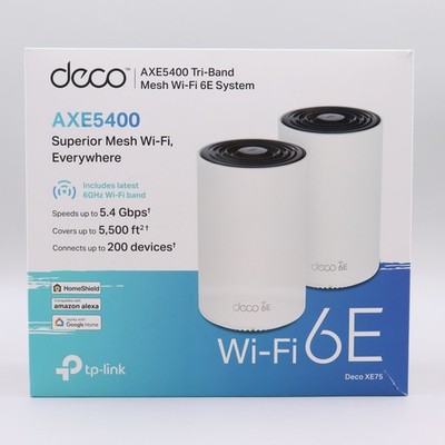 TP-Link Deco XE75 AXE5400 Tri-Band Mesh Wi-Fi 6E System 2-Pack White