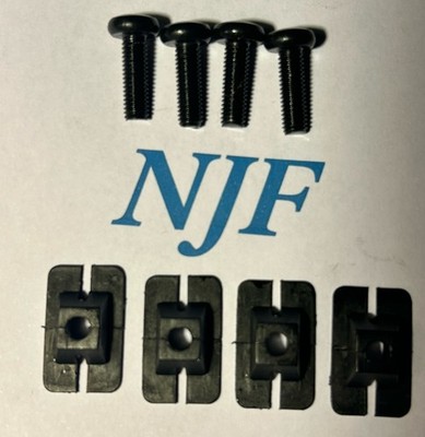 Black Anodised Stainless Grill Screws and Plastic Fixings Fits  Ford Escort  x4