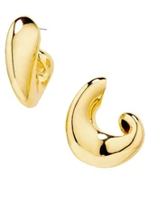 JENNY BIRD Gigi Gold Hoops Small Medium High Polish 14K G Plated MSRP $148 NEW