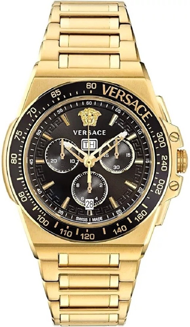 Versace VE7H00623 Greca Extreme Chrono gold black Stainl. Steel Men's Watch NEW