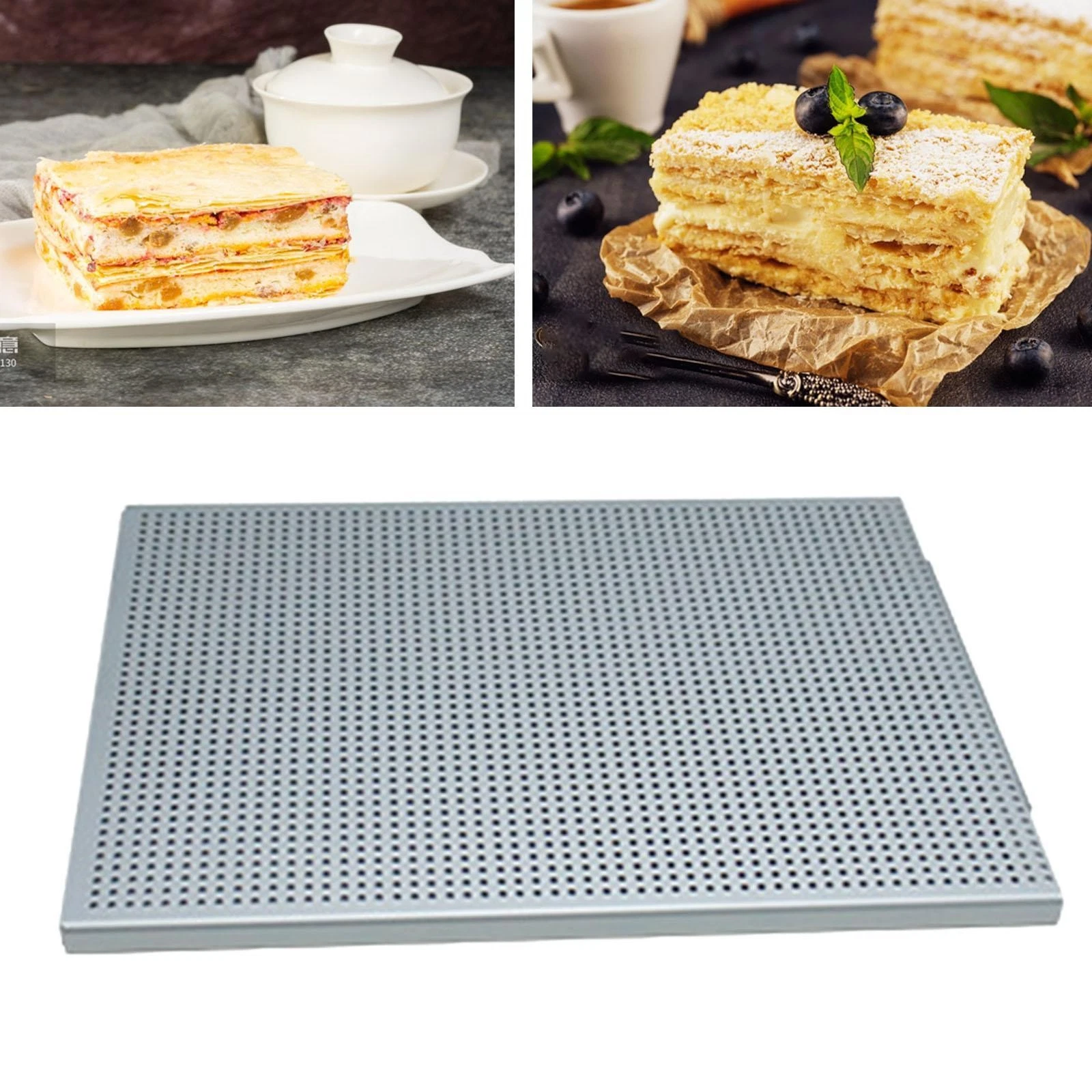 Pastry Baking Tray Cookie Pan Aluminum Alloy Thick Dish Multipurpose Prevents