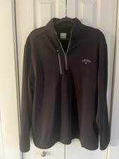Callaway 1/4 Zip Pullover Sweatshirt Men's Medium Black Gray Golf Long Sleeve