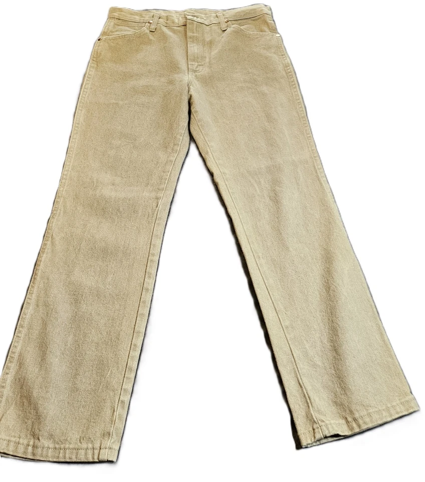 Pantalones de mezclilla Wrangler corte vaquero recto bronceado para hombre talla 32/30, rodeo, rancho, equitación, granja, caballo Foto 3 de 4