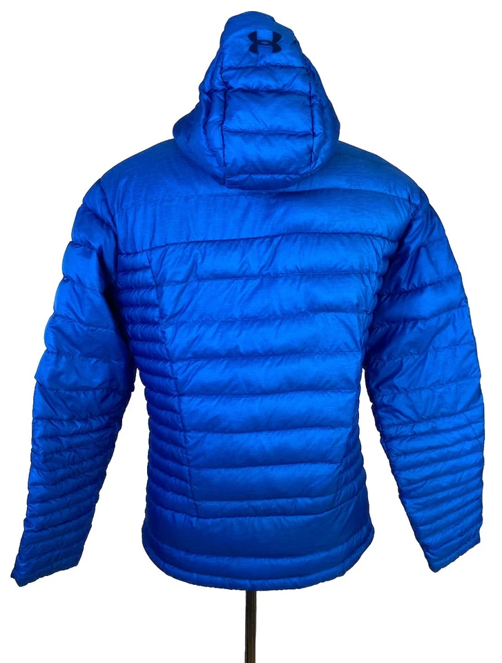 Jaqueta masculina Under Armour ISO com capuz azul média acolchoada Quantum Pertex - Imagem 4 de 4