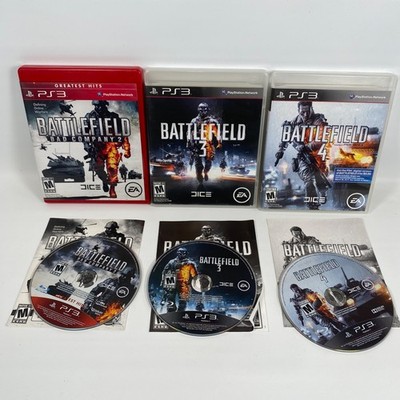 Battlefield 2 3 4 Playstation 3 PS3 Game Bundle Lot Complete w/ Manual CIB