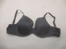 36D Auden Womens Black Lined Underwired Back Closure Demi Bra 9H