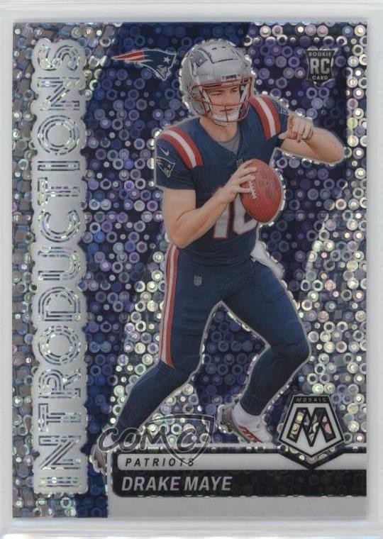 2024 Mosaic Introductions No Huddle Silver Prizm Drake Maye #1 Rookie RC 1oa8