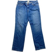 LL Bean Denim Jeans Womens 14 Blue Favorite Fit Pants Y2K