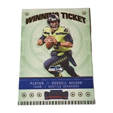 2020 Panini Contenders Russell Wilson Winning Ticket #WT2 Seattle Seahawks Card