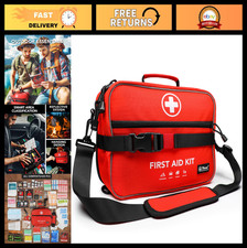 430-Piece Waterproof First Aid Kit - Compact Trauma Medical Kit for Home, Travel