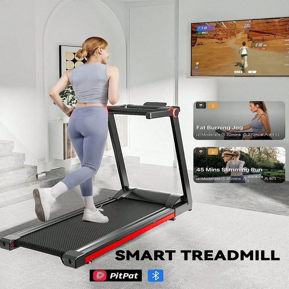 Cinta de correr plegable con inclinación, cintas de correr plegables de 3,5 HP con 350 libras de peso CP Foto 4 de 4