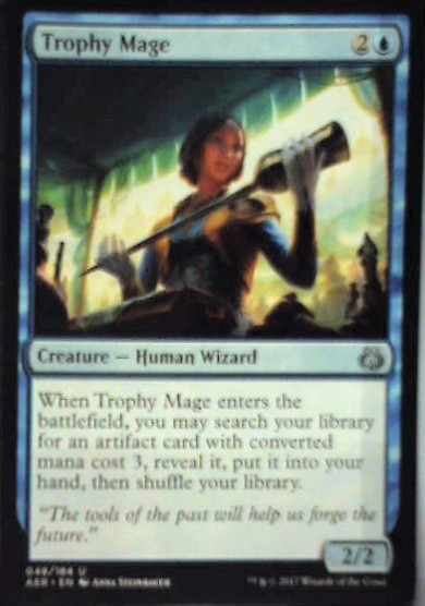 Trophy Mage - Aether Revolt: #48, Magic: The Gathering Nm C324