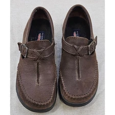 Dexter USA WalkMocs Brown Leather Mary Jane Comfort Shoes M11743 Women's Sz 7.5