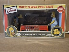 The Simpson's Rocket Toy's "Moe's Tavern Pool Game" 2002 NIB Wind Up Tin S.D.