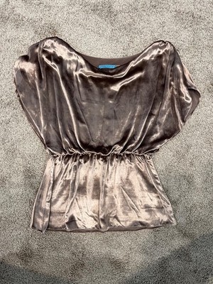 ALICE + OLIVIA Velvet Silk Blend Top Size Medium
