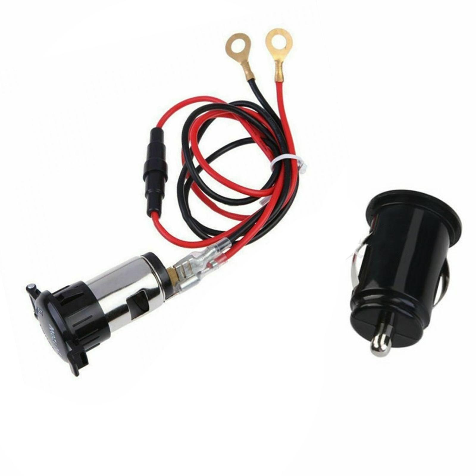12V Car Motorcycle ATV Boat Car Cigarette Lighter Socket Outlet Plug Adapter