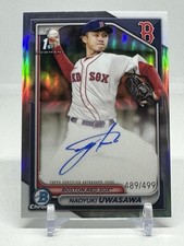2024 Bowman Chrome Naoyuki Uwasawa Auto Refractor 1st Prospect #/499 Red Sox