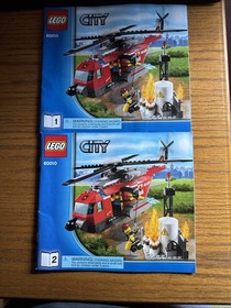 LEGO CITY: Fire Helicopter (60010) Completely Built w/Manual & Minifigs Retired