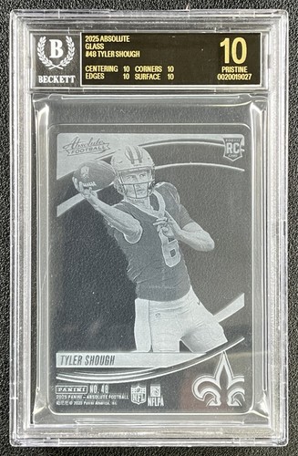 TYLER SHOUGH BGS 10 PRISTINE BLACK LABEL 2025 PANINI ABSOLUTE #48 GLASS RC 9027